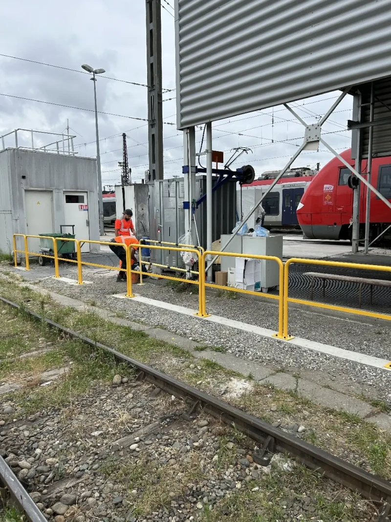 Garde-corps protection humaine au technicentre de Toulouse